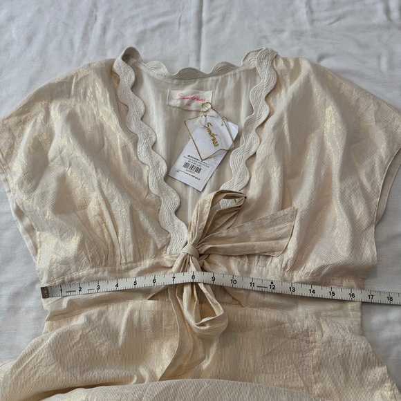 NEW Sundress the Brand Nora Long Dress ~ White Gold Metallic Mediterranean Beach - Picture 5 of 8